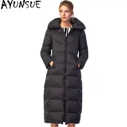 AYUNSUE 2018 зима Для женщин s пуховики и пальто Для женщин высокое качество теплые женские Куртка утепленная длинная парка пальто WYQ747