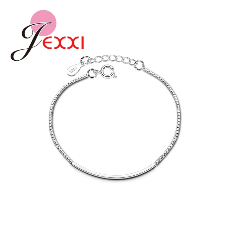 

JEXXI Snake Chain S90 Silver Bracelet Irregular Shape Wedding For Bridesmaid Bride Dance Party Gift