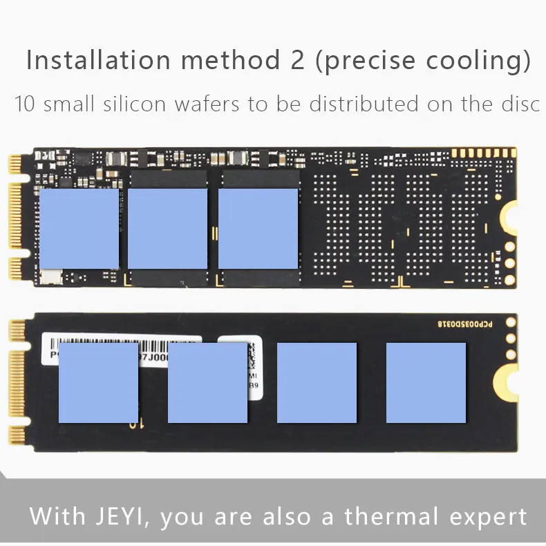 Вентилятор NVME NGFF M.2 радиатор ssd алюминиевый лист теплопроводность Кремниевая пластина Вентилятор охлаждения Радиатор