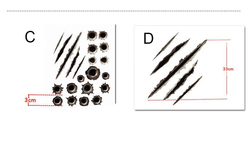 Автомобильные наклейки s 3D моделирование пули пустые отверстия Стайлинг авто мотоцикл сторона модифицированные автомобильные чехлы Аксессуары Украшение Стикер
