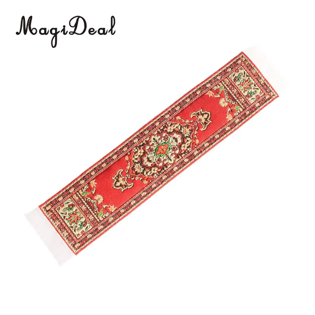 MagiDeal Colorful 1/12 Scale Silk Woven Rug Floor Coverings Carpet DollHouse Furniture Miniatures Toy for House Decor 8Kinds