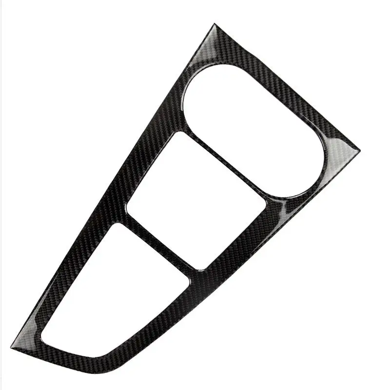 Carbon Fiber Car Control Gear Shift Box Panel Water Cup Holder Frame Cover Trim Accessories For Aud