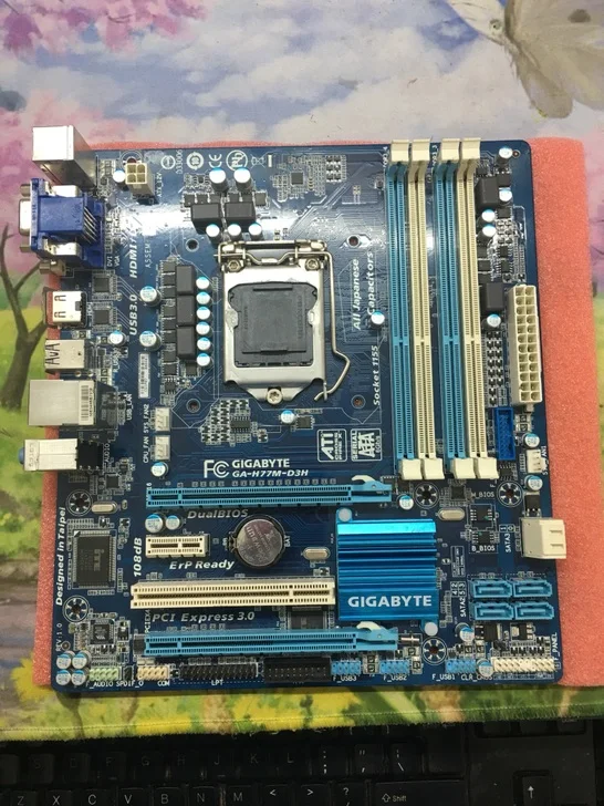original font b motherboard b font for Gigabyte GA H77M D3H LGA 1155 DDR3 H77M D3H