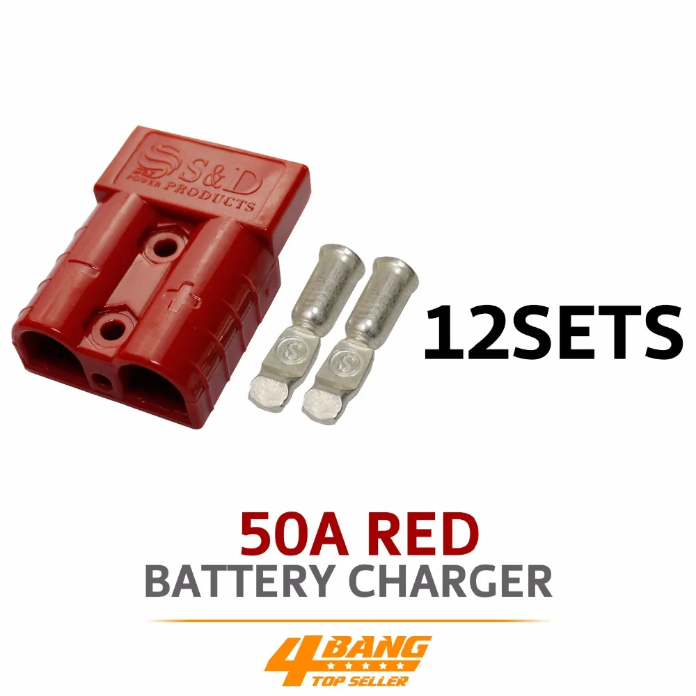 12pcs 50AMP 600V Red Battery font b Exterior b font Wire DC Power Solar Connector Caravan