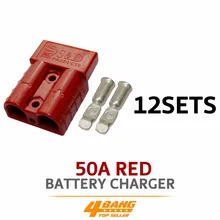12pcs 50AMP 600V Red Battery font b Exterior b font Wire DC Power Solar Connector Caravan