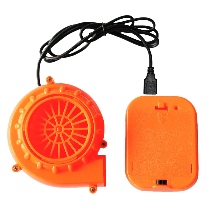 JYZCOS Электрический миниатюрный вентилятор для надувных костюмов, маленький Воздуходувка с аккумулятором, питание от батареек АА, USB порт
