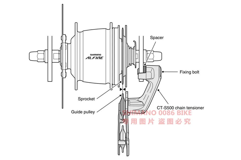 Shimano Alfine CT-S500 натяжитель цепи