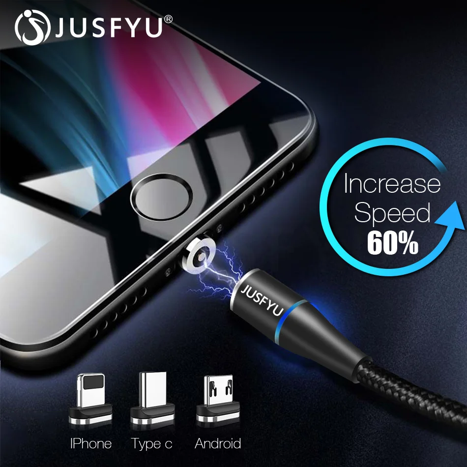 الهاتف المحمول 3A كابل مغناطيسي شاحن 2 m المصغّر usb كابل نوع C التوصيل ل فون x سامسونج S8 S9 Xiaomi هواوي سريع شحن 3.0