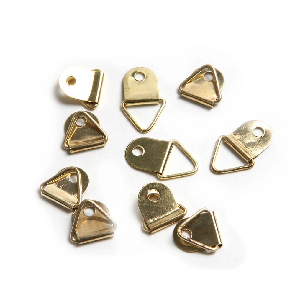 50 PCS Golden D Rings Picture Frames Hanger Hooks Frame Hanging