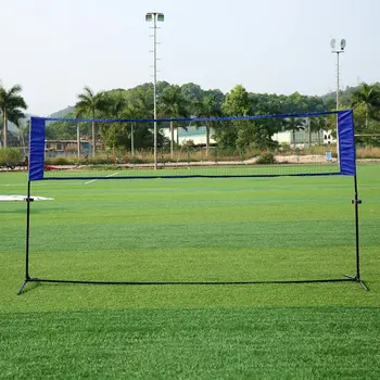

Portable Outdoor Sports Quickstart Tennis Badminton Net Outdoor simple tennis rack Volleyball Training Square Mesh Net Blue rack