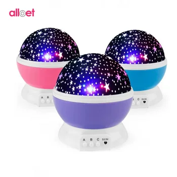 

Star Projector Novelty Lighting Moon Sky Rotation Kids Baby Nursery Night Light Battery LED Rotating USB Cable Operated Lamp