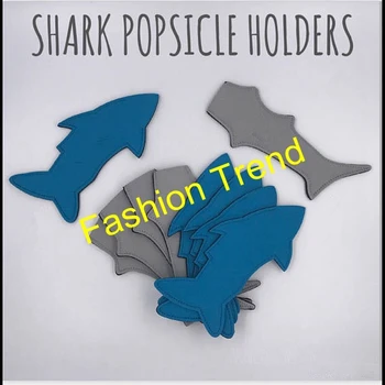 

50pcs/lot free shipping New Arrival 7 colors stock Shark Popsicle Holder Pop Ice Sleeves Freezer Ice Pop Lolly Ice Case for kids