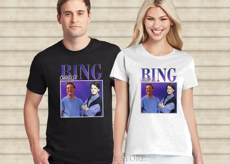 

Bing Chandler Shirt Inspired by Friends Episodes Matthew Perry Merch Vintage 90s T-shirt Homage Tee Style for Men Women Birthday