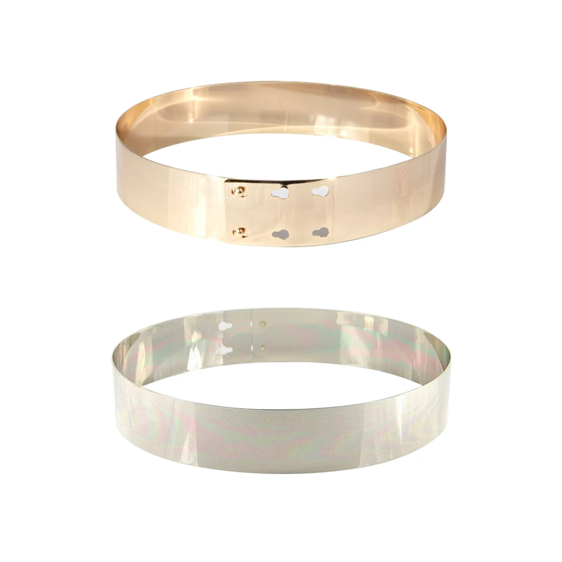 Buy Charming Women Metal Mirror Belt Full Gold Silver