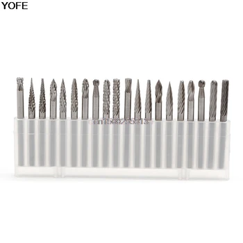 

20Pcs/Set 1/8" 3mm Tungsten Carbide Cutter Rotary Burr Set CNC Engraving Bit