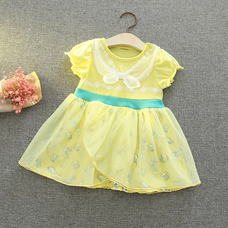 Детские платья для девочек; платье принцессы Софии; костюм Рапунцель для девочек; платье для дня рождения; фатиновая детская одежда; пляжная одежда; - Цвет: Yellow