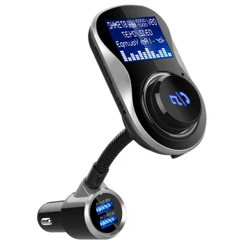 

Wireless HandFree Bluetooth Car Kit LED Display One Key Control Bluetooth FM Transmitter Automobile Safety