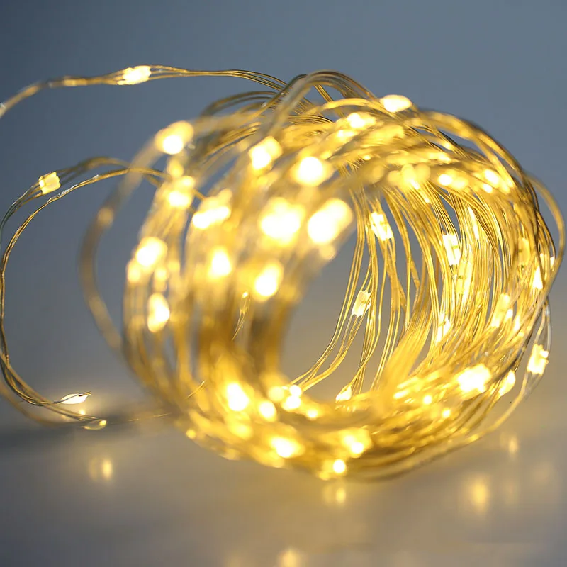 10/20m copper Wire Battery LED String Light with Remote Controller For Wedding Christma Party Holiday Halloween Decoration light