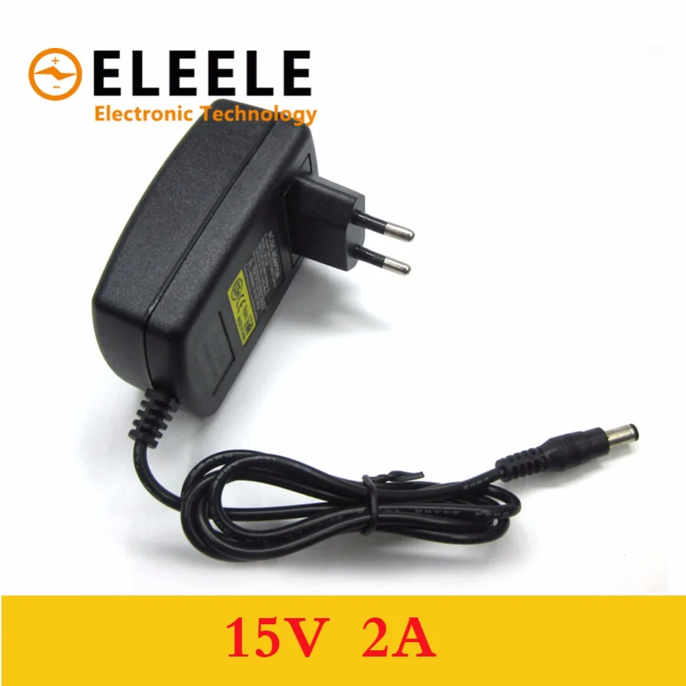 

1pcs high quality 15V2A AC 100V-240V Converter Adapter DC 15V 2A 2000mA Power Supply EU Plug 5.5mm x 2.1-2.5mm PN35