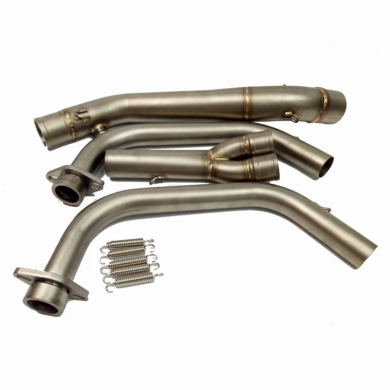 YZF R3 R25 MT-03- Muffler Exhaust Full System Link Pipe for Yamaha R3 R25 MT03 MT-03 Exhaust pipe Slip On YZF-R3 - Цвет: Titanium