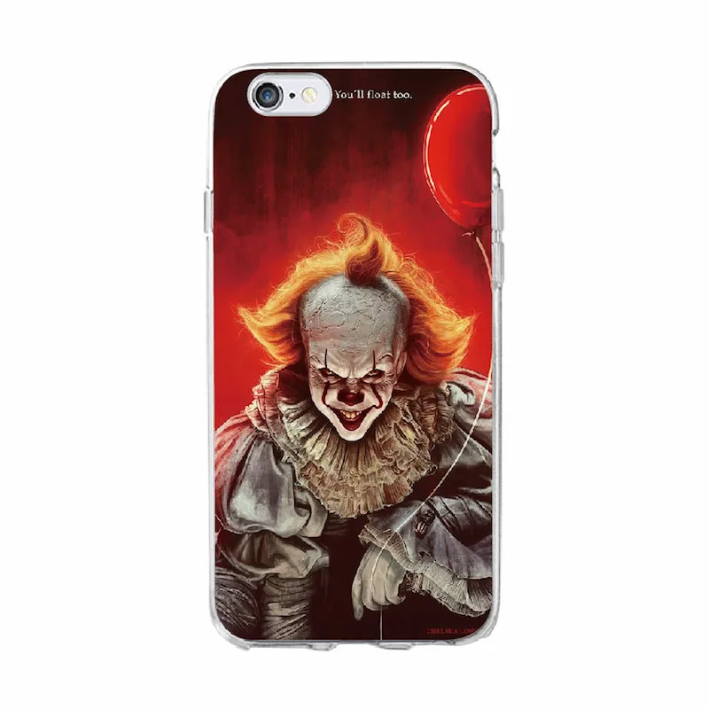 Pennywise клоун Поплавок это мультфильм комикс мягкий прозрачный чехол для телефона Fundas Coque для iPhone 11 Pro 7 7Plus 6S 8 8PLUS X XS Max - Цвет: 6