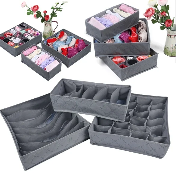 

3 in 1 Bra Underwear Tie Socks Organizer Foldable Storage Box Set