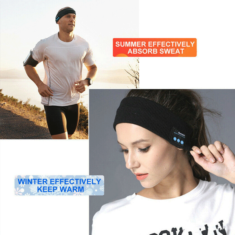 Bluetooth Sports Headband Hifi Headphones Wireless Earphone Stereo Headset Sleep Eye Mask Player With Mic