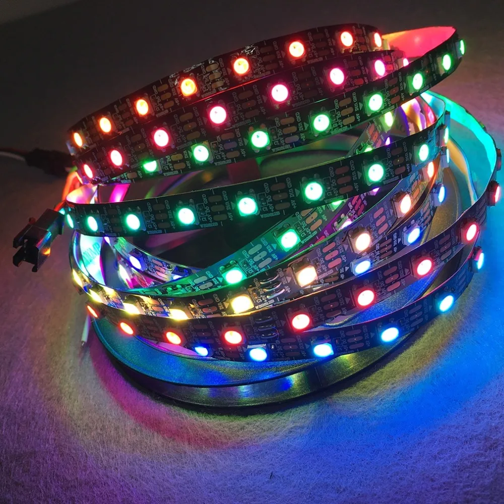

(Ship From DE)5V 5050WS2812 RGB LED Strip 5M 300LED String Fairy Lights Decor With Board NOT-Waterproof