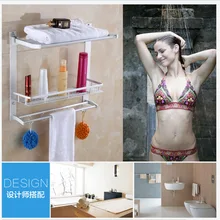 You Li Tuo космические алюминиевые вешалки для ванной комнаты стойка для полотенец многоцелевой трехэтажный стеллаж для хранения двойной
