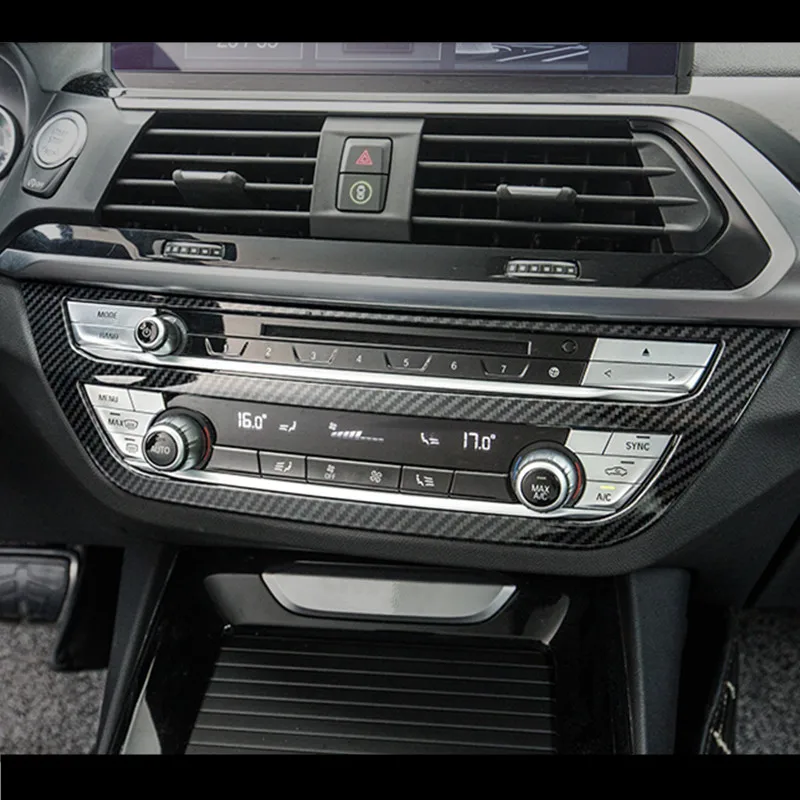 Центральной консоли кондиционер рамка для CD декоративная крышка Накладка для BMW X3 G01 G08 2018 ABS интерьерный Декор