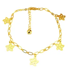 Girl Charm Pendant Pentagon Flowers Women Ankle Bracelet Barefoot Sandal Beach Foot Jewelry Beautiful Accessories