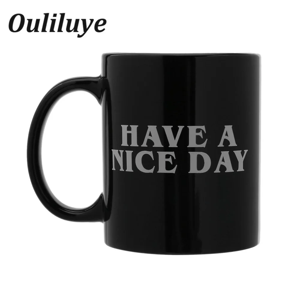 

Personality Coffee Mug Have A Nice Day Mug Cup Middle Finger Pattern Tea Coffee Milk Cups Creative Ceramic Mug Surprise Gifts