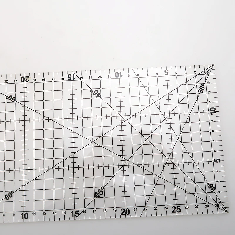

Transparent Square Drawing Patchwork Ruler Accurate Scale Lines for Garment Making High Grade Acrylic Sewing Tools 15x30cm