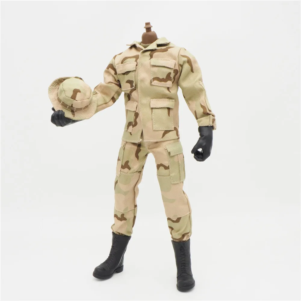 1/6 Scale Uniforms Accessories Female Clothes desert Camo Soldier set