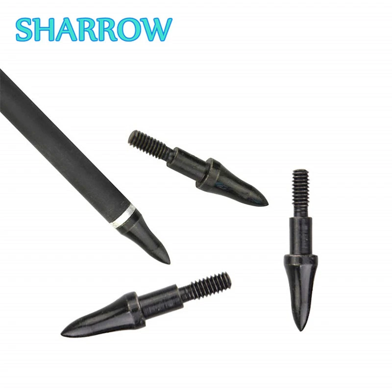 

12/24Pcs 75Grain Target Points Tips Bullet Arrowheads Steel Broadheads For Arrow Shooting Training Practice Archery Accessories