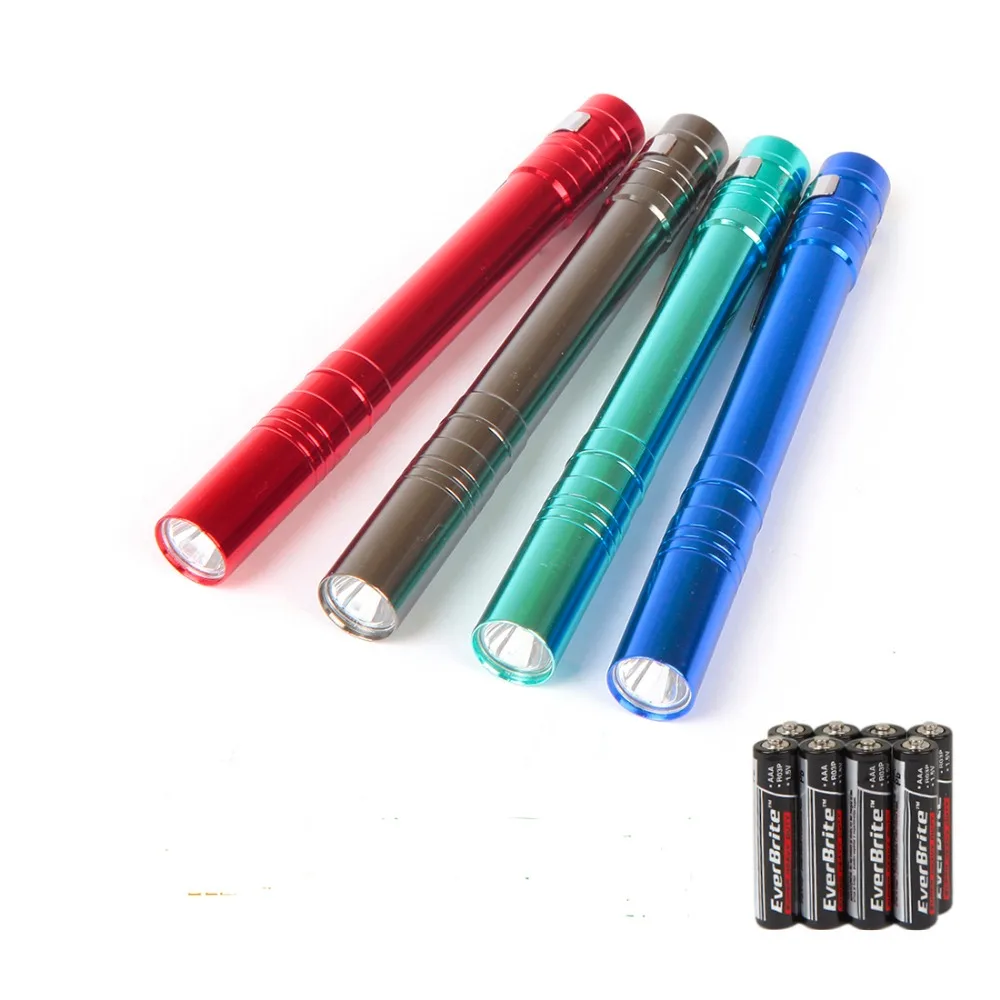 EVERBRITE 4 Colors LED Pen light Pocket Flashlight LED Torch Lightin