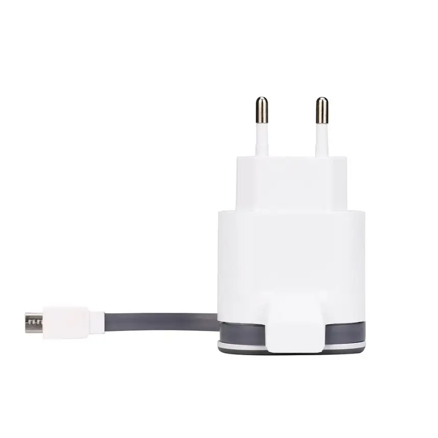 Светодиодный USB 2 порта 5 в 3.1A настенное домашнее зарядное устройство переменного тока для путешествий адаптер+ Micro USB дата зарядки кабель ЕС вилка для samsung S7