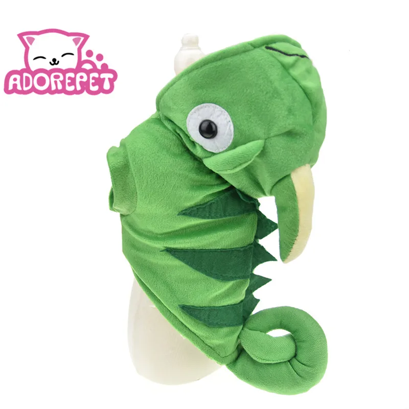 

Halloween Chameleon Party Dog Costume Outfits Small Dog Winter Warm Fleece Pet Coat jacket Clothes For Small Medium Dog Apparel