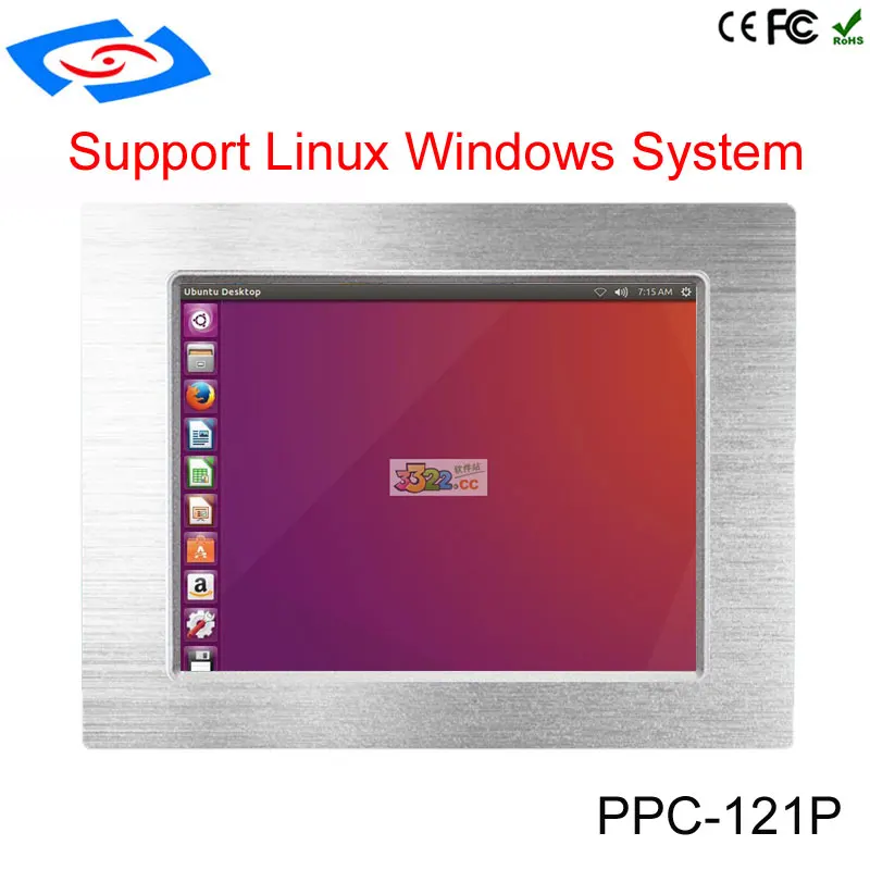 Дешевые 12,1 "настенное крепление Сенсорный экран PC IP65 промышленный Панель PC 4xcom Поддержка RS485/RS422/RS232 с для автоматизации ПК