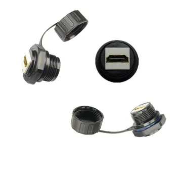 

IP67 HDMI 2.0 Waterproof Connector socket , hdmi female to Female Cable signal Adapter Water Proof Connectors hd straight head