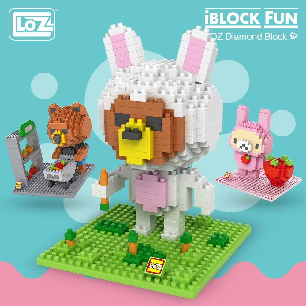 Buy LOZ Diamond Blocks Cartoon Bears Action Figures