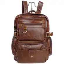 Vintage Real Genuine Leather Women Backpack Cow Leather School Backpacks Office Bag Backpacks Women Travel Bags #VP-J7042