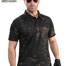 MEGE, мужская летняя рубашка поло, повседневная мужская Военная камуфляжная короткая тактическая рубашка большого размера, мускулаторная рубашка поло para hombre