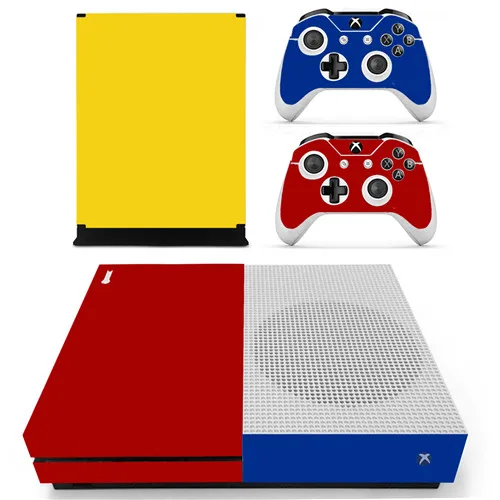 Хромированная Золотая наклейка на кожу для Xbox One S консоль и контроллеры для Xbox One тонкая кожа стикер s винил - Цвет: Ys-xboxoneS-0077