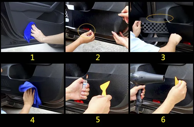 1 компл. Межкомнатные 3D Двери из углеродного волокна боковой край анти-удар защитная накладка Наклейка для Toyota FJ Cruiser 07-2013