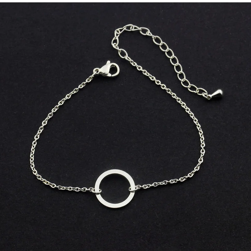 

HB39 silver bracelet new arrival with circle have different colors choose for lady gift