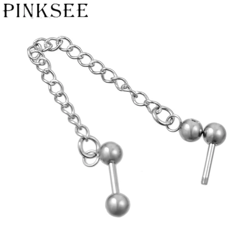 Pinksee новые трендовые серьги гвоздики в стиле бохо из нержавеющей стали с длинной