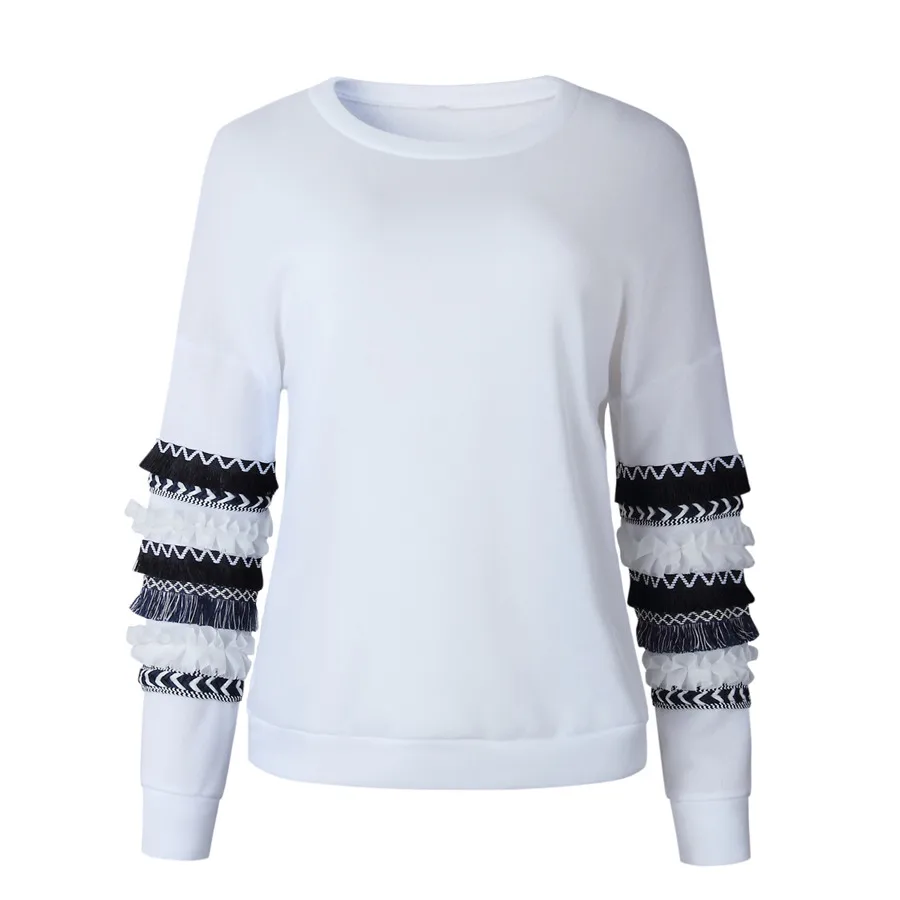 Gladiolus 2018 Autumn Winter Sweatshirt Women O-Neck Long Sleeve Patchwork Printed Loose Casual Hoodie Women Fashion Tracksuit (13)