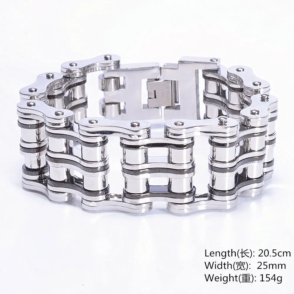 2018 Titanium stainless steel Jewelry Casting Classic Male Men's Biker Motorcycle Huge Punk Rock Bracelet