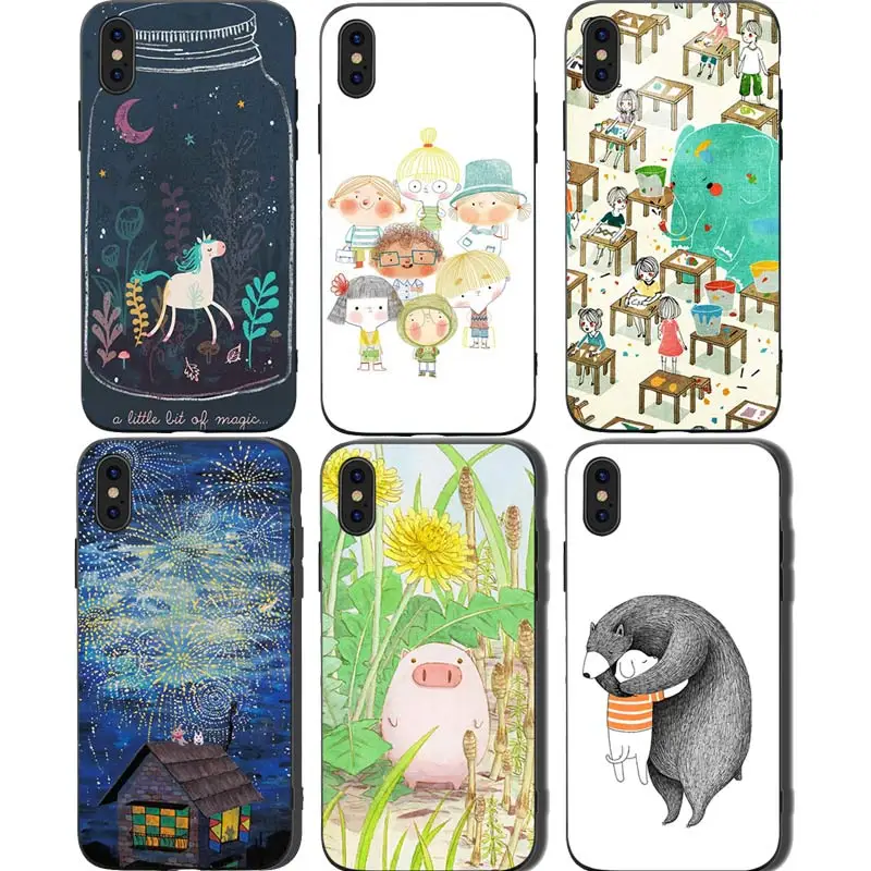 

Cute Unicorn Phone Cases Cover for iphone X XR XS MAX 6 6s 7 8 Plus TPU Cover Coque For iphone 7 8Plus iphone 5SE Cases